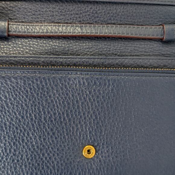Marc Jacobs Recruit Wallet on Crossbody Strap – Navy Blue with Burgundy Trim - Picture 8 of 8